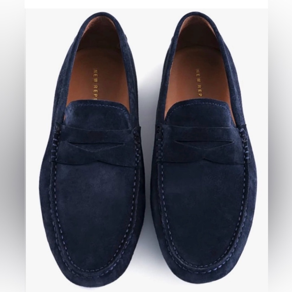 NEW REPUBLIC Navy Blue Monaco Suede Drivers. – Men’s 7.5/Women’s 9–9.5